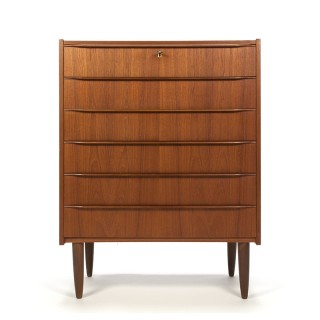 Vintage Danish chest of drawers / highboy in teak