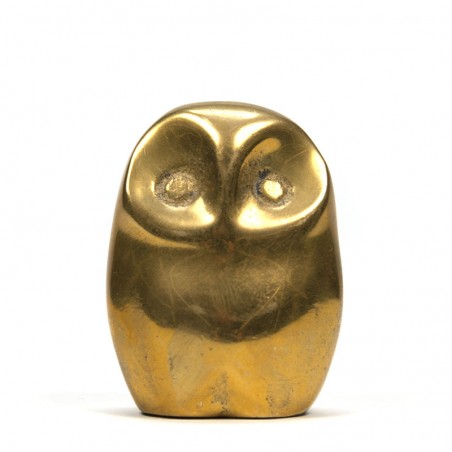 Miniature brass vintage owl