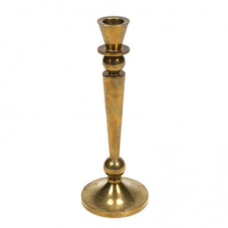 Danish brass vintage candlestick