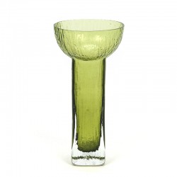 Green glass Scandinavian vintage vase