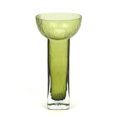 Green glass Scandinavian vintage vase