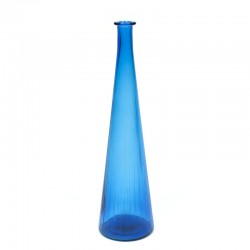 Blue decorative glass vintage bottle