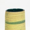 Gele vintage aardewerken vaas