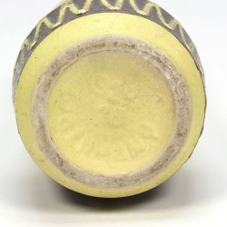 Yellow vintage earthenware vase