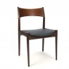 Dark teak vintage dining table chair