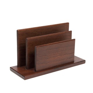 Vintage stylish letter holder teak