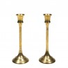 Two vintage Danish brass candlesticks