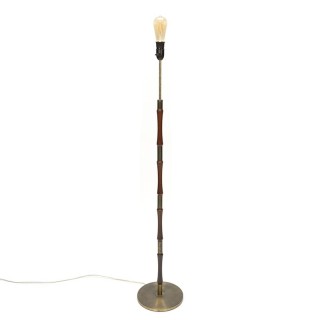 Danish vintage floor lamp with brass base