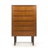 Small model Danish vintage chest of drawers in teak