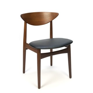 Deense vintage luxe eettafel stoel in teak