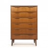 Luxury large chest of drawers in teak vintage Danish design
