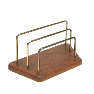 Vintage Danish letter holder from teak
