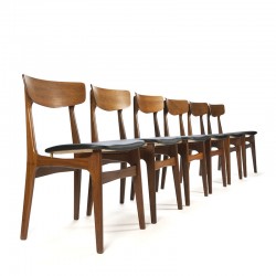 Set van 6 vintage Schønning en Elgaard stoelen