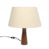 Vintage tafellamp met teakhouten voet