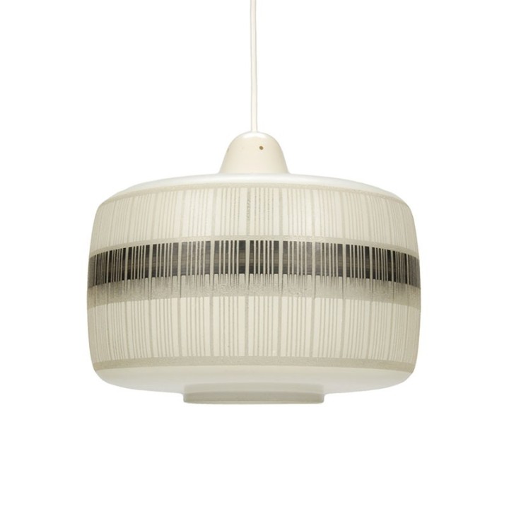 Glazen vijftiger jaren vintage Philips hanglamp