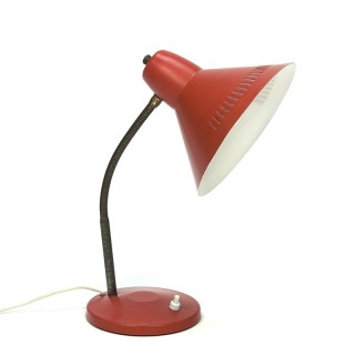 Vintage tafellamp met geperforeerde rand jaren zestig