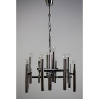 Grote chromen hanglamp