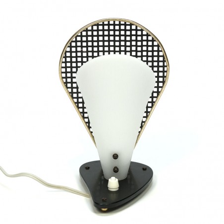 Fifties table lamp vintage with perforated detail