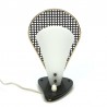 Fifties table lamp vintage with perforated detail