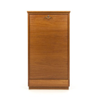 Fifties teak Danish filing cabinet narrow model