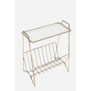 Magazine holder brass/ white - Retro Studio