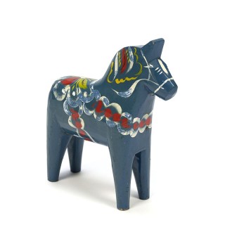 Vintage blue Dala horse design Nils Olsson