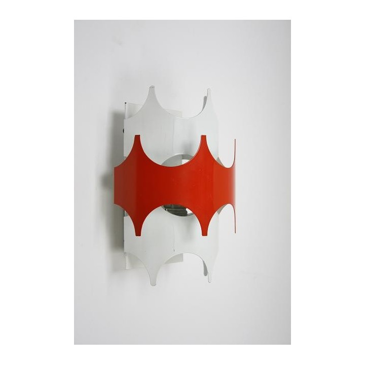 Oranje/ witte wandlamp - Retro Studio