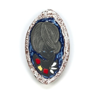 Small vintage wall plate from Italy 60s