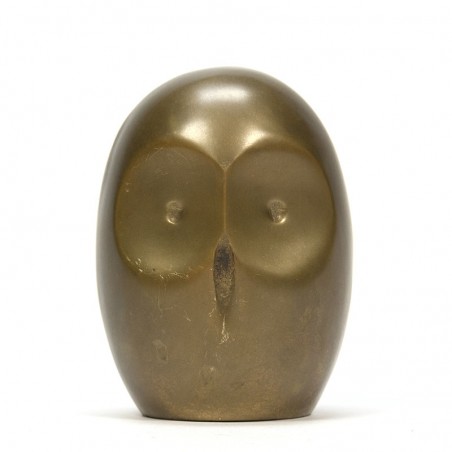 Abstract vintage brass owl