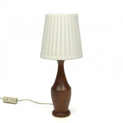 Narrow model vintage table lamp with teak base
