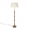 Vintage floor lamp with base in brass and teak
