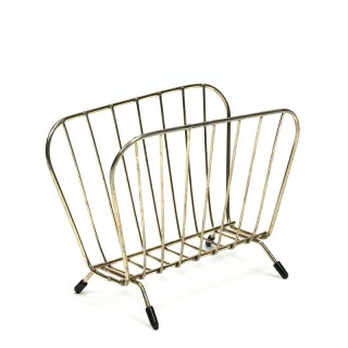 Brass colored vintage letter holder