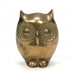 Large decorative vintage brass owl