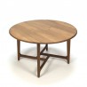 Round Danish vintage coffee table with special teak frame