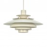 Vintage white metal Danish hanging lamp