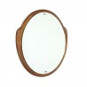 Vintage round model mirror with teak edge