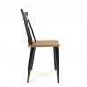 Vintage teak with black bar chair