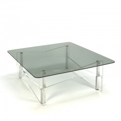 Plexiglass vintage corner or coffee table