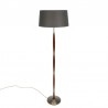 Floor lamp vintage with brass and teak Danish design