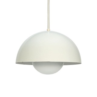 Vintage Flowerpot wit ontwerp Verner Panton voor Louis Poulsen