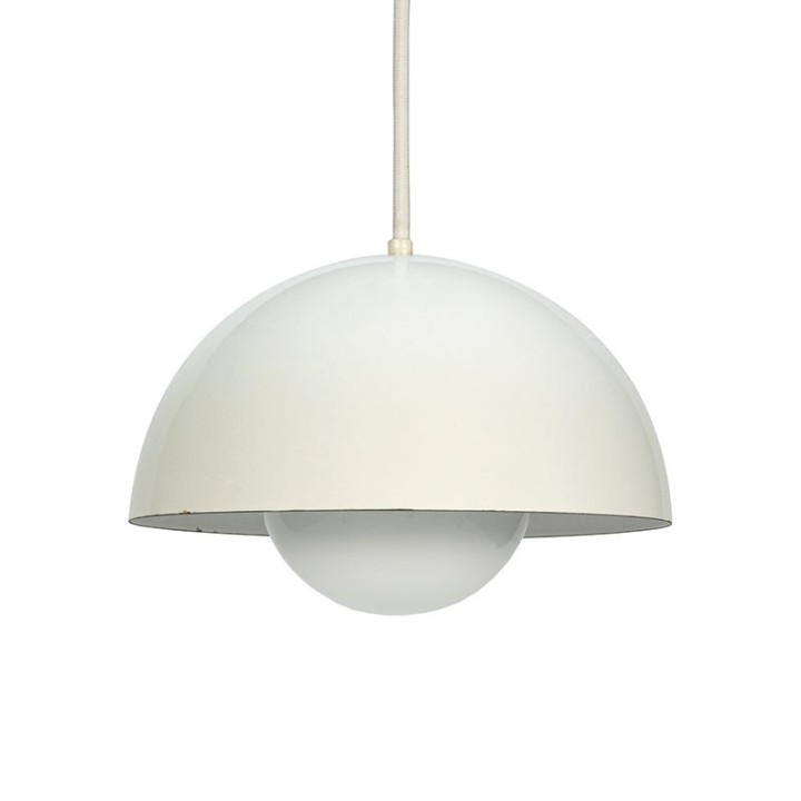 Vintage Flowerpot white design Verner Panton for Louis Poulsen