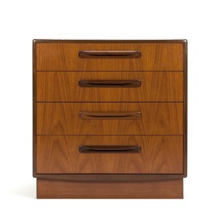 Teak vintage chest of drawers design Victor Wilkins