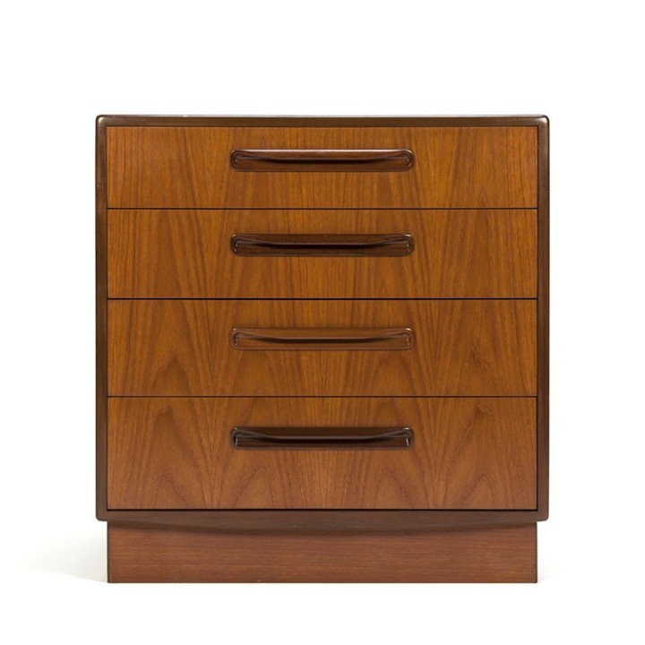 Teak vintage chest of drawers design Victor Wilkins