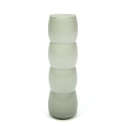 Vintage glass gray vase
