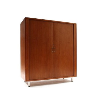 Teakhouten kast met roldeuren - Retro Studio