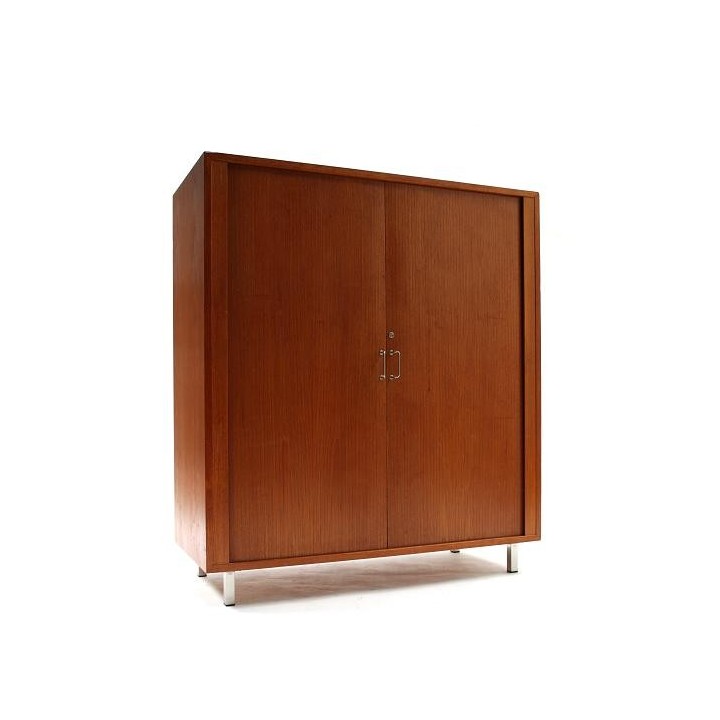 Teakhouten kast met roldeuren - Retro Studio