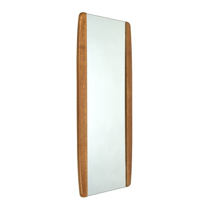 Vintage mirror with teak edge 1960's