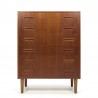 Vintage Danish dresser with 6 drawers in teak