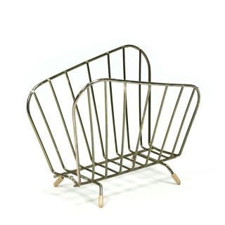 Vintage brass letter holder or napkin holder