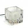 Vintage glass block table lamp by Peill und Putzler